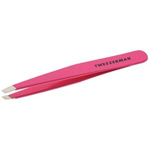 Tweezerman Stainless Steel Slant Tweezer - Eyebrow for Women and Men (Neon Pink) Tweezerman Stainless Steel Slant Tweezer - Eyebrow for Women and Men (Neon Pink)
