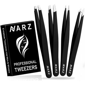 NARZ Professional Tweezers for Facial Hair Women & Men Stainless Steel Precision NARZ Professional Tweezers for Facial Hair Women & Men Stainless Steel Precision