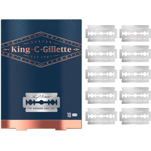 King C. Gillette Men's Double Edge Safety Razor Blades Pack of 10's Tainless Ste King C. Gillette Men's Double Edge Safety Razor Blades Pack of 10's Tainless Ste