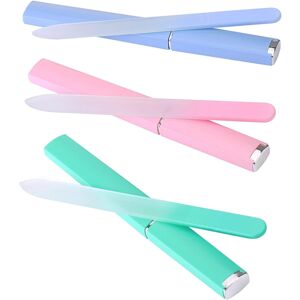 YOHOU 3 Pack Crystal Glass Nail File With Case Fingernail Files YOHOU 3 Pack Crystal Glass Nail File With Case Fingernail Files