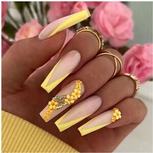 SLOERT Luxurious Hollow Butterfly And Floral Design Wearable Nail Tips For Ladies SLOERT Luxurious Hollow Butterfly And Floral Design Wearable Nail Tips For Ladies