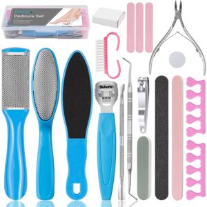 YOHOU Professional Pedicure Tool Set 20 In 1, Foot Care Kit Stainless Steel Foot Rasp YOHOU Professional Pedicure Tool Set 20 In 1, Foot Care Kit Stainless Steel Foot Rasp