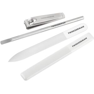 Tweezerman Glass Manicure Set - Cuticle Pusher, Nail Clipper, Nail File, Buffer Tweezerman Glass Manicure Set - Cuticle Pusher, Nail Clipper, Nail File, Buffer