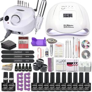Unbranded Jsir 35000rpm Nail Art Kit With 120w/54w Led Nail Lamp 40/30/20/10 Colors Uv Pol Unbranded Jsir 35000rpm Nail Art Kit With 120w/54w Led Nail Lamp 40/30/20/10 Colors Uv Pol