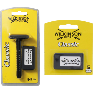 Wilkinson Sword Classic Double-Edge Razor & 10 Blades - Traditional Wet Shave, S Wilkinson Sword Classic Double-Edge Razor & 10 Blades - Traditional Wet Shave, S