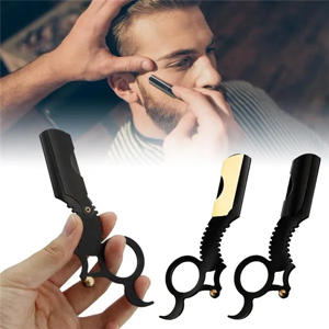 winwin (Black) Straight Edge Barber Razor Haircut Beard Eyebrow Shaving Tool winwin (Black) Straight Edge Barber Razor Haircut Beard Eyebrow Shaving Tool
