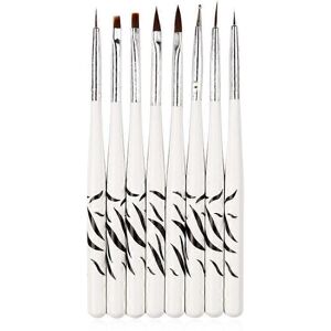 Kricely (As show, One size) 8Pcs Zebra Pattern Nail Art Brush Pens Nail Brush Nail Art T Kricely (As show, One size) 8Pcs Zebra Pattern Nail Art Brush Pens Nail Brush Nail Art T