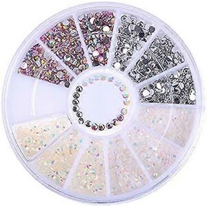 konhill (As show, One size) DIY 3D Nail Art Tips Decoration Charms Round Wheel Crystal G konhill (As show, One size) DIY 3D Nail Art Tips Decoration Charms Round Wheel Crystal G