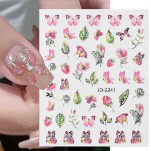 konhill (As show, One size) Flower Nail Art Stickers Butterfly Decals Blossom Flower Nai konhill (As show, One size) Flower Nail Art Stickers Butterfly Decals Blossom Flower Nai