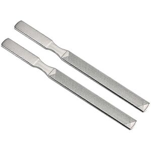 Kricely (As show, One size) 2pcs Professional Stainless Steel Metal Nail File Buffer Dou Kricely (As show, One size) 2pcs Professional Stainless Steel Metal Nail File Buffer Dou