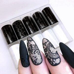 konhill (As show, One size) 10 Rolls Lace Nail Art Foil Transfer Sticker Sexy Nail Foil konhill (As show, One size) 10 Rolls Lace Nail Art Foil Transfer Sticker Sexy Nail Foil