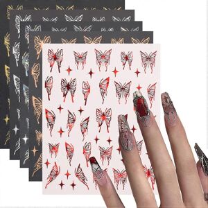konhill (As show, One size) Liquid Butterfly Nail Stickers for Nail Art Supplies, Self A konhill (As show, One size) Liquid Butterfly Nail Stickers for Nail Art Supplies, Self A
