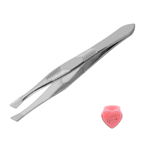 Torribaly Silver Tone Stainless Steel 3.5" Length Tweezer for Eyebrow Torribaly Silver Tone Stainless Steel 3.5" Length Tweezer for Eyebrow
