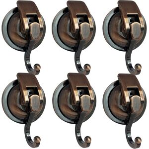konhill (As show, One size) Bathroom Hook Set Of 6 Antique Brass Suction Cup Hooks, Set konhill (As show, One size) Bathroom Hook Set Of 6 Antique Brass Suction Cup Hooks, Set