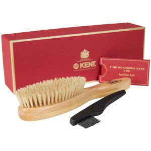 Kent LHS9 Satinwood Pure White Wire-Laid Natural Boar Bristle Oval Hairbrush in Kent LHS9 Satinwood Pure White Wire-Laid Natural Boar Bristle Oval Hairbrush in