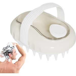 Unbranded (White) Scalp Brush Hair Scalp Massager - Silicone Bristles Hair Exfoliator fo Unbranded (White) Scalp Brush Hair Scalp Massager - Silicone Bristles Hair Exfoliator fo