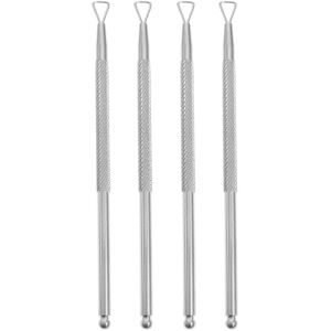 Kricely (As show, One size) 4 Pcs Stainless Steel Cuticle Pusher Triangle Cuticle Peeler Kricely (As show, One size) 4 Pcs Stainless Steel Cuticle Pusher Triangle Cuticle Peeler