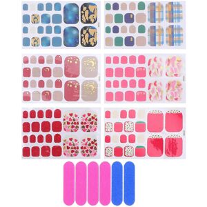 Kricely (As show, One size) 6 Sheets Elegant Toe Nail Art Accessories Fashion Toe Nail A Kricely (As show, One size) 6 Sheets Elegant Toe Nail Art Accessories Fashion Toe Nail A