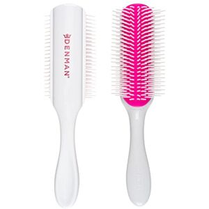Denman Curly Hair Brush D4 (Cherry Blossom) 9 Row Styling Brush for Styling, Smo Denman Curly Hair Brush D4 (Cherry Blossom) 9 Row Styling Brush for Styling, Smo