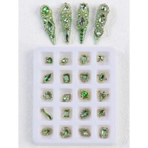 Unbranded (As show, One size) 20pcs Rhinestone Heart Design Nail Art Decoration Unbranded (As show, One size) 20pcs Rhinestone Heart Design Nail Art Decoration