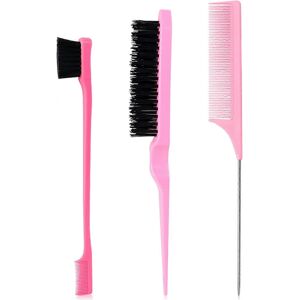 Unbranded (As show, One size) 3 Pieces Teasing Brush Set, Double Edged Comb, Rat Tail Comb Unbranded (As show, One size) 3 Pieces Teasing Brush Set, Double Edged Comb, Rat Tail Comb