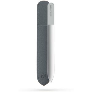 GERMANIKURE Czech Crystal Glass Nail File in Suede Leather Case Original Gray B GERMANIKURE Czech Crystal Glass Nail File in Suede Leather Case Original Gray B