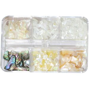 Unbranded (As show, One size) 6 Colors Nail Art Decorations Seashell Flakes 3D Gel Nail Ar Unbranded (As show, One size) 6 Colors Nail Art Decorations Seashell Flakes 3D Gel Nail Ar