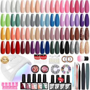 VANREESA 60 PCS Gel Nail Kit with 48W U V Lamp 36 Colours All Seasons Gel Nail P VANREESA 60 PCS Gel Nail Kit with 48W U V Lamp 36 Colours All Seasons Gel Nail P