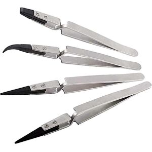 Unbranded Stainless Steel Anti-Static Tweezers, Plastic Electronic Tweezers, Professional Unbranded Stainless Steel Anti-Static Tweezers, Plastic Electronic Tweezers, Professional