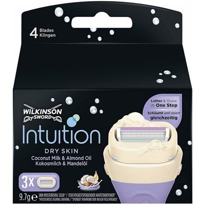 Wilkinson Sword Wilkinsons Intuition Blades Dry Skin - 3 Blades - Razors and Blades Wilkinson Sword Wilkinsons Intuition Blades Dry Skin - 3 Blades - Razors and Blades