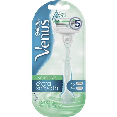 Gillette Venus Extra Smooth Sensitive Women's Razor - 1 Handle + 2 Blade Refills Gillette Venus Extra Smooth Sensitive Women's Razor - 1 Handle + 2 Blade Refills