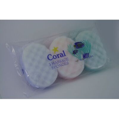 Coral Massage Sponge Pack 3 (3-Pack) SP04G-1 Coral Massage Sponge Pack 3 (3-Pack) SP04G-1