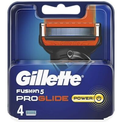 4 x Gillette Fusion Power ProGlide Men's Replacement Razor Blades with MicroComb 4 x Gillette Fusion Power ProGlide Men's Replacement Razor Blades with MicroComb