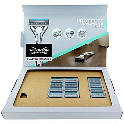 WILKINSON SWORD Quattro Essential 4 For Men Sensitive Titanium - Razor WILKINSON SWORD Quattro Essential 4 For Men Sensitive Titanium - Razor