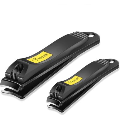 BESTOPE Nail Clippers 2PCs Nail Cutter Set Stainless Steel Fingernails Toenails BESTOPE Nail Clippers 2PCs Nail Cutter Set Stainless Steel Fingernails Toenails