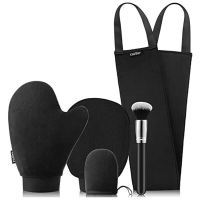 CeleCily Fake Tan Mitt Applicator - Self Tanning Mitt Set for Self Tan Mitt with Velvet T CeleCily Fake Tan Mitt Applicator - Self Tanning Mitt Set for Self Tan Mitt with Velvet T