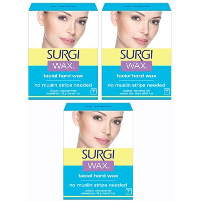 Surgiwax Hair Remover For Face, 1 Ounce (Pack of 3) Surgiwax Hair Remover For Face, 1 Ounce (Pack of 3)