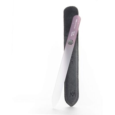 Manicura alemana GERMANIKURE Czech Crystal Glass Nail File in Suede Leather Case - You are Amazin Manicura alemana GERMANIKURE Czech Crystal Glass Nail File in Suede Leather Case - You are Amazin