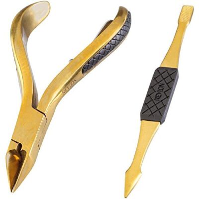 Revlon Gold Series Ingrown Away Set includes Toenail Nipper and Dual Ended Toen Revlon Gold Series Ingrown Away Set includes Toenail Nipper and Dual Ended Toen