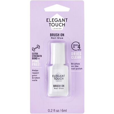 Eylure Elegant Touch Brush On Nail Glue Clear 6ml (Packaging may vary) Eylure Elegant Touch Brush On Nail Glue Clear 6ml (Packaging may vary)
