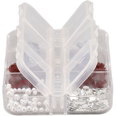 Unbranded Dark Red Butterfly Nail Charms Glittering 3D Flower Portable Nail Charms with 6 Unbranded Dark Red Butterfly Nail Charms Glittering 3D Flower Portable Nail Charms with 6