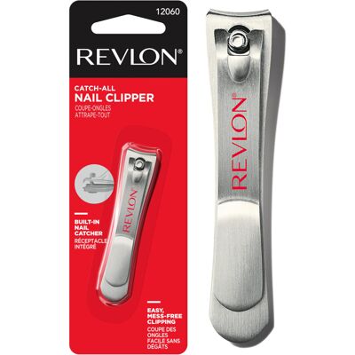 Revlon Catch-All Nail Clipper Manicure Tool with a Contoured Blade & Built-in N Revlon Catch-All Nail Clipper Manicure Tool with a Contoured Blade & Built-in N