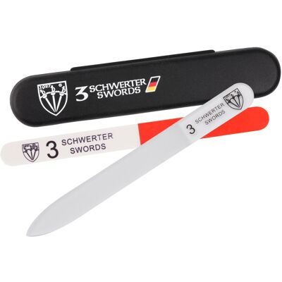 3 Swords Germany - Brand Quality Clear Double Sided Glass Nail File for Women & 3 Swords Germany - Brand Quality Clear Double Sided Glass Nail File for Women &