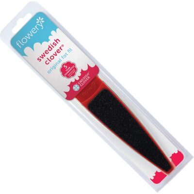 Flowery Original Swedish Clover Red Foot File Pedicure Foot Scrubber 60/100 Grit Flowery Original Swedish Clover Red Foot File Pedicure Foot Scrubber 60/100 Grit