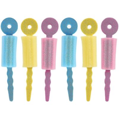 Unbranded Set of 6 foam hair rollers, soft sponge, for curling hair, for women Unbranded Set of 6 foam hair rollers, soft sponge, for curling hair, for women