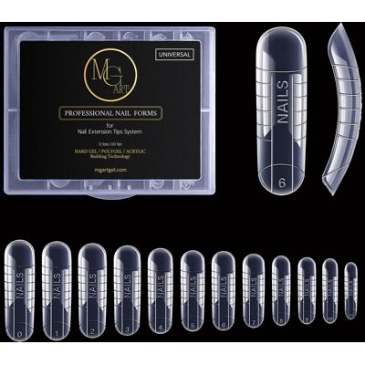 MGART Dual Nail Forms UNIVERSAL SQUARE Extension Structure Poly nail gel Full Co MGART Dual Nail Forms UNIVERSAL SQUARE Extension Structure Poly nail gel Full Co