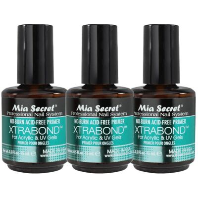 Mia Secret 3PCS No Burn Acid Free Primer Xtra Bond Acrylic Uv Gel 0.5 Fl Oz Mia Secret 3PCS No Burn Acid Free Primer Xtra Bond Acrylic Uv Gel 0.5 Fl Oz