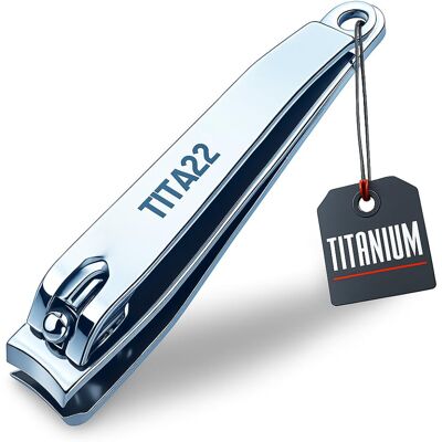 TITA22 Nail Clipper with Titanium Coating, Ultra Sharp, Sturdy, Rust-Proof, Long TITA22 Nail Clipper with Titanium Coating, Ultra Sharp, Sturdy, Rust-Proof, Long