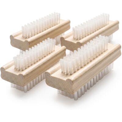 GEEZY - Double Sided Wooden Nail Scrubbing Brushes - Soft Bristles - Nail Brush GEEZY - Double Sided Wooden Nail Scrubbing Brushes - Soft Bristles - Nail Brush