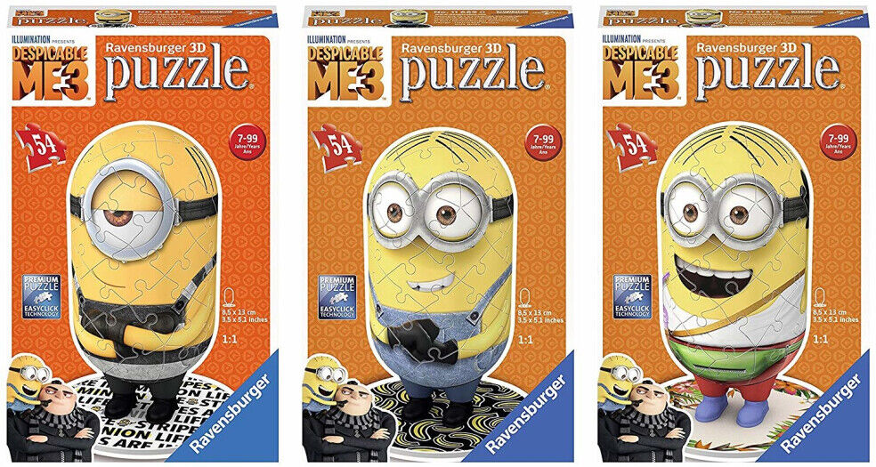 Ravensburger Despicable Me 3D Puzzle Bundle Featuring the Minions